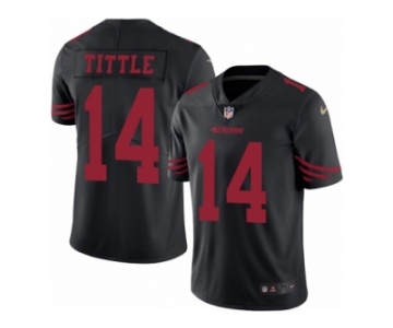 Men's Nike San Francisco 49ers #14 Y.A. Tittle Limited Black Rush NFL Jersey