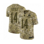 Men's Nike San Francisco 49ers #14 Y.A. Tittle Limited Camo 2018 Salute to Service NFL Jersey