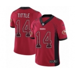 Men's Nike San Francisco 49ers #14 Y.A. Tittle Limited Red Rush Drift Fashion NFL Jersey