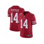 Men's Nike San Francisco 49ers #14 Y.A. Tittle Vapor Untouchable Limited Red Team Color NFL Jersey