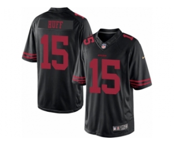 Men's Nike San Francisco 49ers #15 Josh Huff Limited Black NFL Jersey