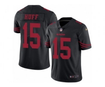 Men's Nike San Francisco 49ers #15 Josh Huff Limited Black Rush NFL Jersey