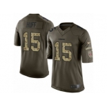 Men's Nike San Francisco 49ers #15 Josh Huff Limited Green Salute to Service NFL Jersey