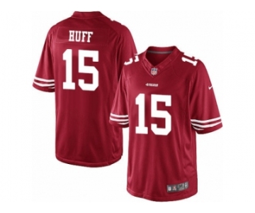 Men's Nike San Francisco 49ers #15 Josh Huff Limited Red Team Color NFL Jersey