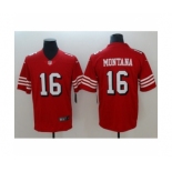 Men's Nike San Francisco 49ers #16 Joe Montana Limited red Rush Vapor Untouchable NFL Jerseys