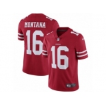 Men's Nike San Francisco 49ers #16 Joe Montana Vapor Untouchable Limited Red Team Color NFL Jersey