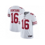 Men's Nike San Francisco 49ers #16 Joe Montana Vapor Untouchable Limited White NFL Jersey