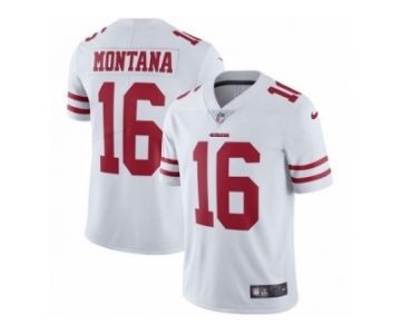 Men's Nike San Francisco 49ers #16 Joe Montana Vapor Untouchable Limited White NFL Jersey