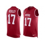 Men's Nike San Francisco 49ers #17 Jeremy Kerley Limited Red Player Name & Number Tank Top NFL Jersey