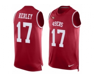 Men's Nike San Francisco 49ers #17 Jeremy Kerley Limited Red Player Name & Number Tank Top NFL Jersey