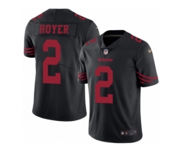 Men's Nike San Francisco 49ers #2 Brian Hoyer Limited Black Rush NFL Jersey