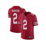 Men's Nike San Francisco 49ers #2 Brian Hoyer Vapor Untouchable Limited Red Team Color NFL Jersey