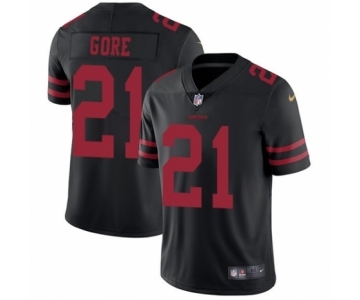 Men's Nike San Francisco 49ers #21 Frank Gore Black Vapor Untouchable Limited Player NFL Jersey