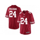 Men's Nike San Francisco 49ers #24 Shaun Draughn Limited Red Team Color NFL Jersey