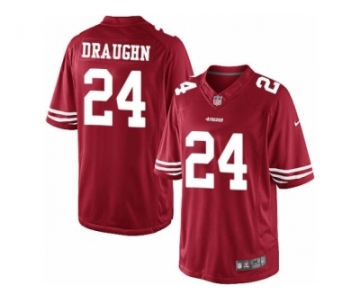 Men's Nike San Francisco 49ers #24 Shaun Draughn Limited Red Team Color NFL Jersey