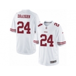 Men's Nike San Francisco 49ers #24 Shaun Draughn Limited White NFL Jersey