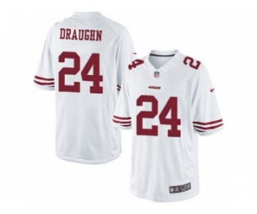 Men's Nike San Francisco 49ers #24 Shaun Draughn Limited White NFL Jersey