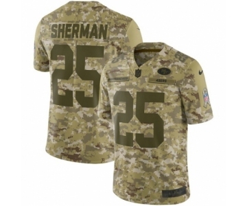 Men's Nike San Francisco 49ers #25 Richard Sherman Limited Camo 2018 Salute to Service NFL Jersey