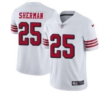 Men's Nike San Francisco 49ers #25 Richard Sherman Limited White Rush Vapor Untouchable NFL Jersey