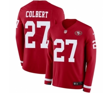 Men's Nike San Francisco 49ers #27 Adrian Colbert Limited Red Therma Long Sleeve NFL Jersey