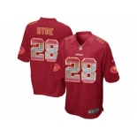 Men's Nike San Francisco 49ers #28 Carlos Hyde Limited Red Strobe NFL Jersey