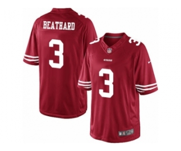 Men's Nike San Francisco 49ers #3 C. J. Beathard Limited Red Team Color NFL Jersey