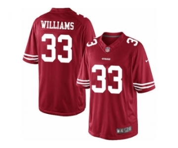 Men's Nike San Francisco 49ers #33 Joe Williams Limited Red Team Color NFL Jersey