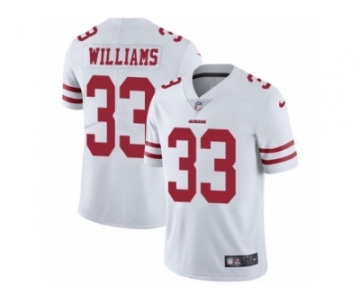 Men's Nike San Francisco 49ers #33 Joe Williams Vapor Untouchable Limited White NFL Jersey