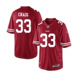 Men's Nike San Francisco 49ers #33 Roger Craig Limited Red Team Color NFL Jersey