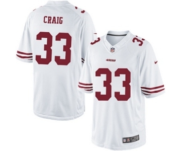 Men's Nike San Francisco 49ers #33 Roger Craig Limited White NFL Jersey