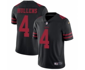 Men's Nike San Francisco 49ers #4 Nick Mullens Black Vapor Untouchable Limited Player NFL Jersey