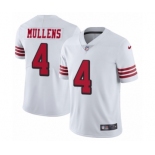 Men's Nike San Francisco 49ers #4 Nick Mullens Limited White Rush Vapor Untouchable NFL Jersey