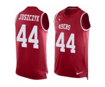 Men's Nike San Francisco 49ers #44 Kyle Juszczyk Limited Red Player Name & Number Tank Top NFL Jersey