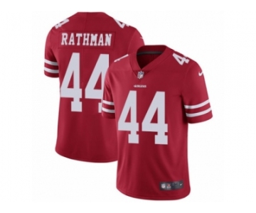 Men's Nike San Francisco 49ers #44 Tom Rathman Vapor Untouchable Limited Red Team Color NFL Jersey