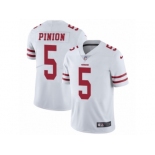 Men's Nike San Francisco 49ers #5 Bradley Pinion Vapor Untouchable Limited White NFL Jersey