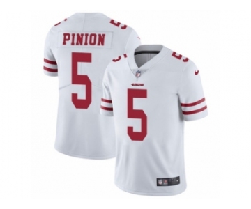 Men's Nike San Francisco 49ers #5 Bradley Pinion Vapor Untouchable Limited White NFL Jersey