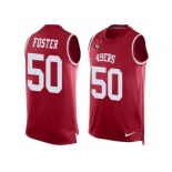 Men's Nike San Francisco 49ers #50 Reuben Foster Limited Red Player Name & Number Tank Top NFL Jersey