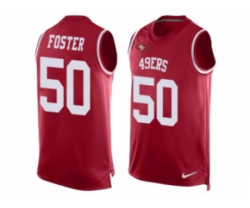 Men's Nike San Francisco 49ers #50 Reuben Foster Limited Red Player Name & Number Tank Top NFL Jersey