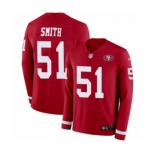 Men's Nike San Francisco 49ers #51 Malcolm Smith Limited Red Therma Long Sleeve NFL Jersey