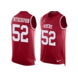 Men's Nike San Francisco 49ers #52 Ahkello Witherspoon Limited Red Player Name & Number Tank Top NFL Jersey