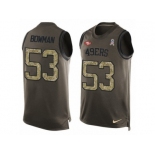 Men's Nike San Francisco 49ers #53 NaVorro Bowman Limited Green Salute to Service Tank Top NFL Jersey