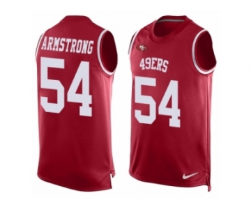 Men's Nike San Francisco 49ers #54 Ray-Ray Armstrong Limited Red Player Name & Number Tank Top NFL Jersey