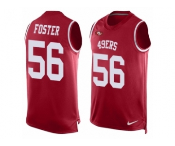 Men's Nike San Francisco 49ers #56 Reuben Foster Limited Red Player Name & Number Tank Top NFL Jersey