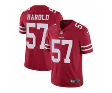 Men's Nike San Francisco 49ers #57 Eli Harold Vapor Untouchable Limited Red Team Color NFL Jersey