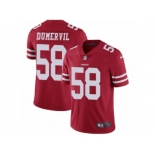 Men's Nike San Francisco 49ers #58 Elvis Dumervil Red Team Color Vapor Untouchable Limited Player NFL Jersey