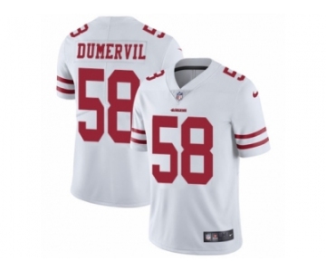 Men's Nike San Francisco 49ers #58 Elvis Dumervil White Vapor Untouchable Limited Player NFL Jersey