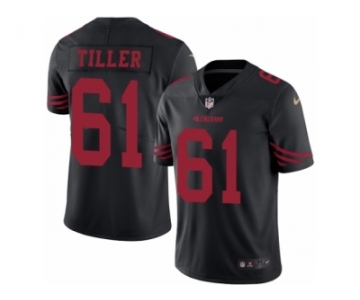 Men's Nike San Francisco 49ers #61 Andrew Tiller Limited Black Rush NFL Jersey