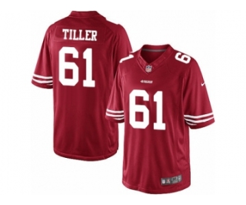 Men's Nike San Francisco 49ers #61 Andrew Tiller Limited Red Team Color NFL Jersey