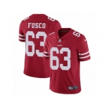 Men's Nike San Francisco 49ers #63 Brandon Fusco Vapor Untouchable Limited Red Team Color NFL Jersey