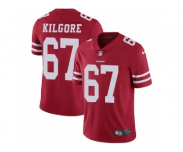 Men's Nike San Francisco 49ers #67 Daniel Kilgore Vapor Untouchable Limited Red Team Color NFL Jersey